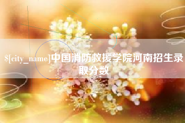 金昌中国消防救援学院河南招生录取分数