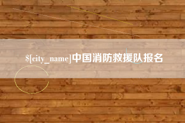 金昌中国消防救援队报名