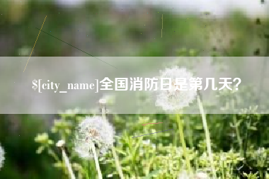 金昌全国消防日是第几天？