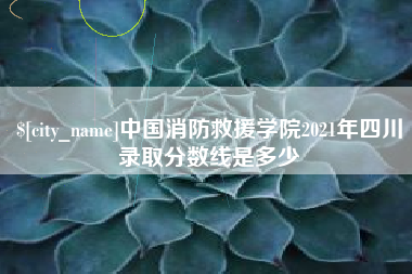 金昌中国消防救援学院2021年四川录取分数线是多少