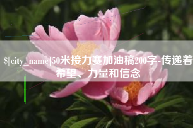金昌50米接力赛加油稿200字-传递着希望、力量和信念