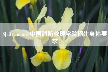 金昌中国消防救援学院招生身体要求