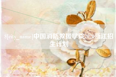 金昌中国消防救援学院2020浙江招生计划