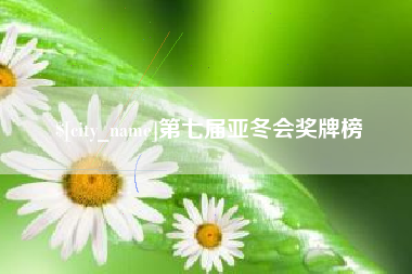 金昌第七届亚冬会奖牌榜