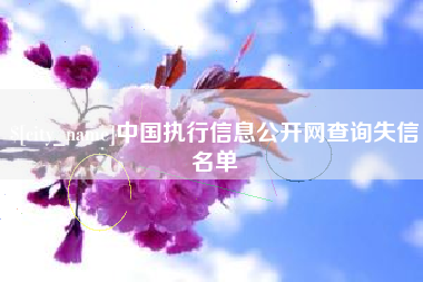 金昌中国执行信息公开网查询失信名单