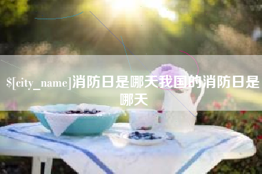 金昌消防日是哪天我国的消防日是哪天