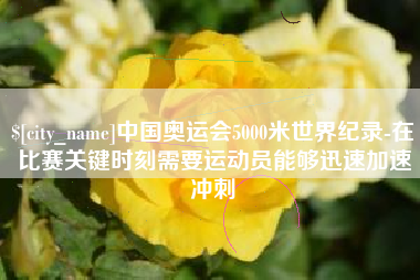 金昌中国奥运会5000米世界纪录-在比赛关键时刻需要运动员能够迅速加速冲刺