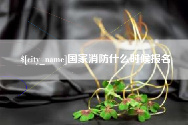 金昌国家消防什么时候报名