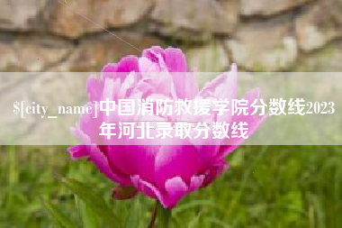 金昌中国消防救援学院分数线2023年河北录取分数线