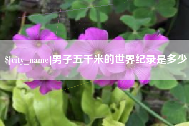 金昌男子五千米的世界纪录是多少
