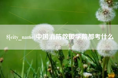 金昌中国消防救援学院都考什么