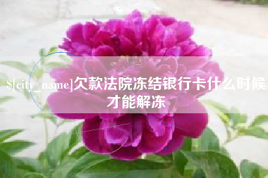 金昌欠款法院冻结银行卡什么时候才能解冻