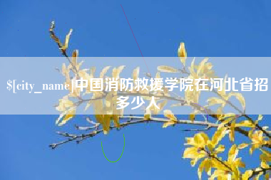金昌中国消防救援学院在河北省招多少人