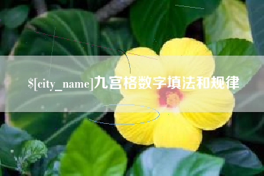 金昌九宫格数字填法和规律