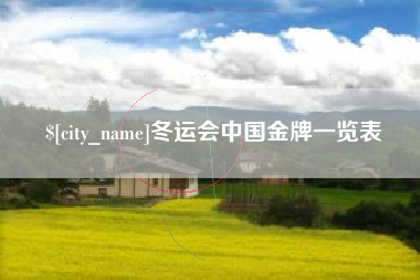 金昌冬运会中国金牌一览表