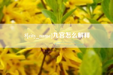 金昌九宫怎么解释