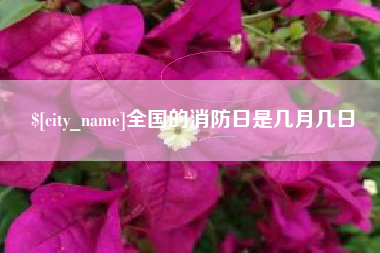 金昌全国的消防日是几月几日
