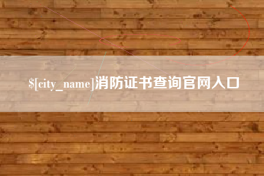 金昌消防证书查询官网入口