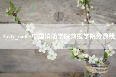 金昌中国消防学院救援学院分数线